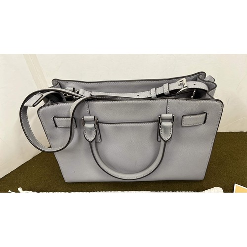 8 - MICHAEL KORS DILLON DOVE LEATHER SATCHEL WITH COVER SEE ALL PICTURES