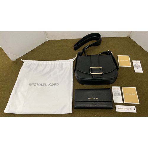 12 - MICHAEL SHOULDER BAG AND CLUTCH BAG IN BLACK WITH COVER