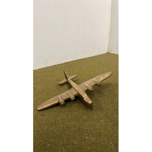 700 - SOLID BRASS TRENCH ART SUNDERLAND PLANE MODEL