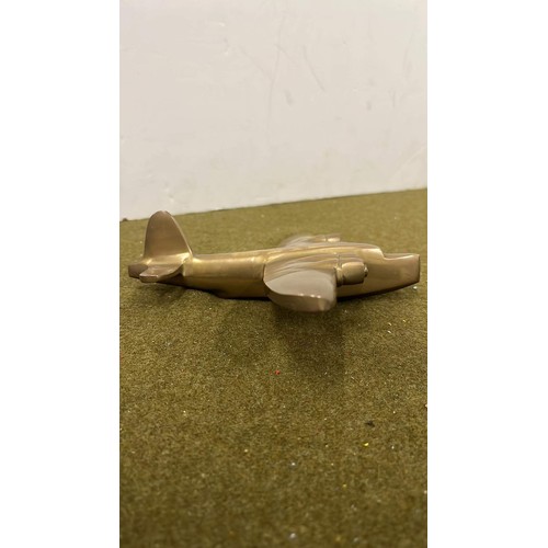 700 - SOLID BRASS TRENCH ART SUNDERLAND PLANE MODEL