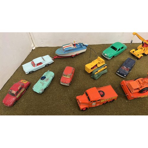 701 - PLAY WORN DINKY AND CORGI MODEL CARS MIXED