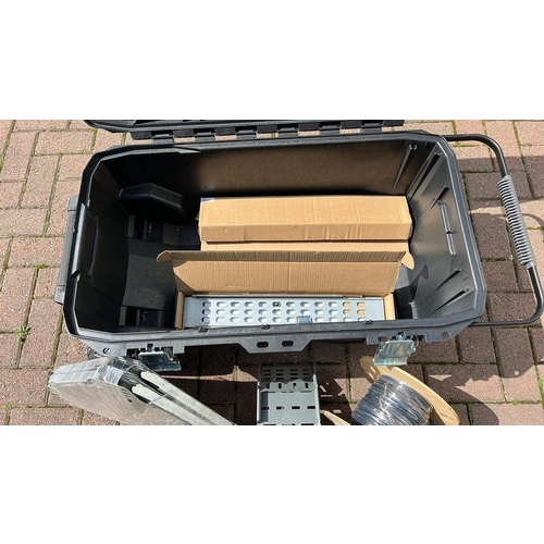 726 - LARGE BLACK STANLEY PLASTIC TOOLBOX