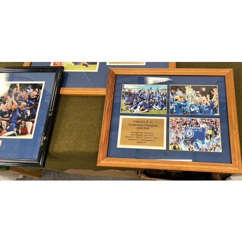 96 - THREE FRAMED CHELSEA FOOT BALL TEAM WARES