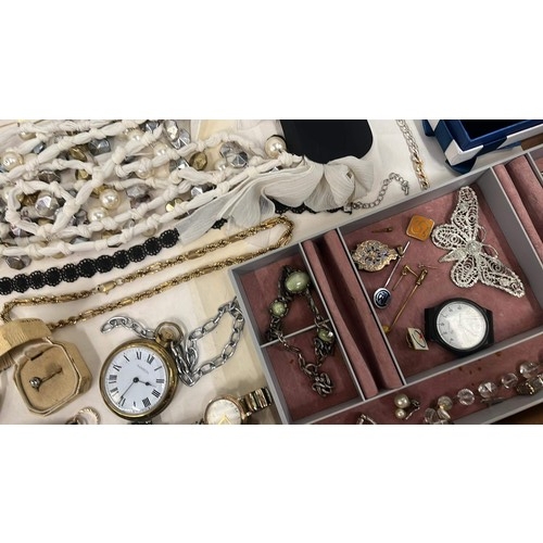 781 - COSTUME JEWELLERY , WATCHES AND ROLLED GOLD RING