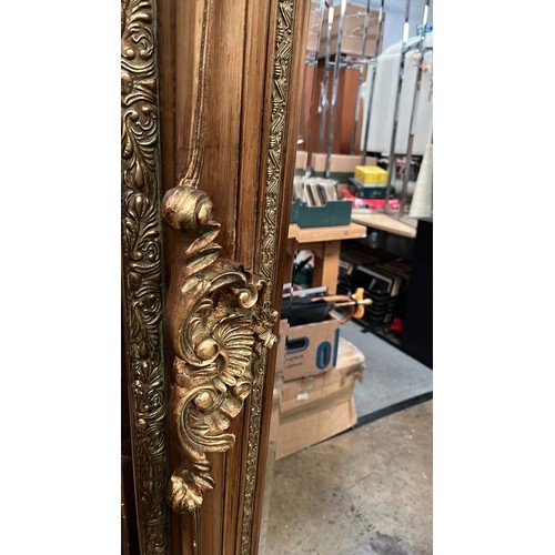 787 - LARGE GOLD FINISH ORNATE MIRROR