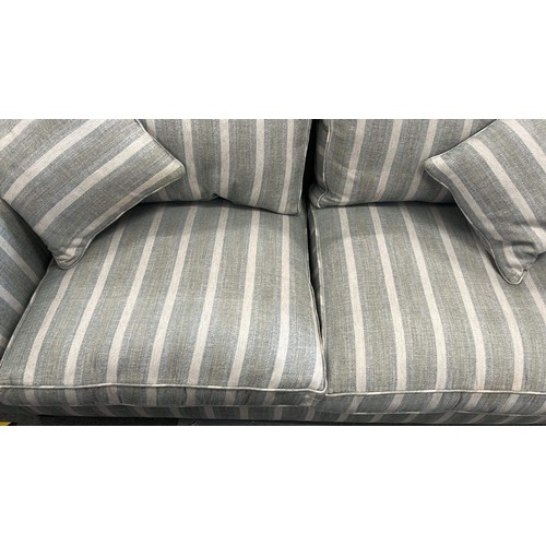 186 - GREY STRIPED SOFA