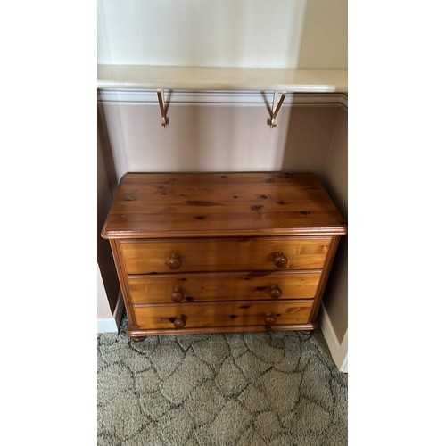 135 - PINE THREE DRAWER CHEST