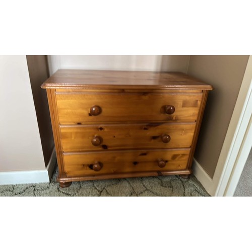 135 - PINE THREE DRAWER CHEST