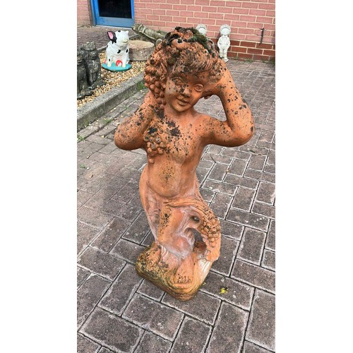 175 - TALL TERRACOTTA CHERUB