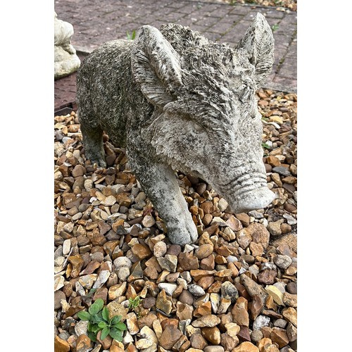 171 - LARGE GARDEN SCULPTURE OF A WILD HOG