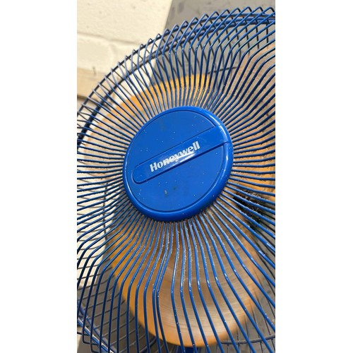 419 - TWO TONE HONEYWELL FLOOR STANDING FAN