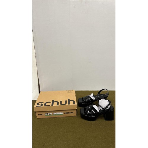 415 - PAIR OF BLACK SCHUH LADIES SHOES UK5 UNWORN