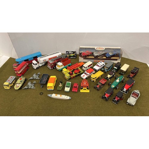 319 - QUANTITY OF PLAY WORN DINKY AND OTHER CARS AND TRUCKS