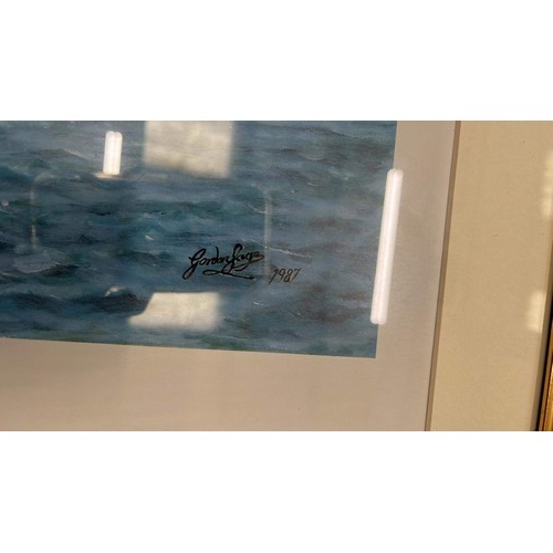 322 - FRAMED AND GLAZED PRINT SAMA BAY BY GORDON K SAGE