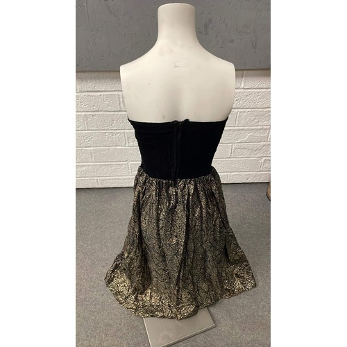 146 - Black and gold occasion dress - tagged