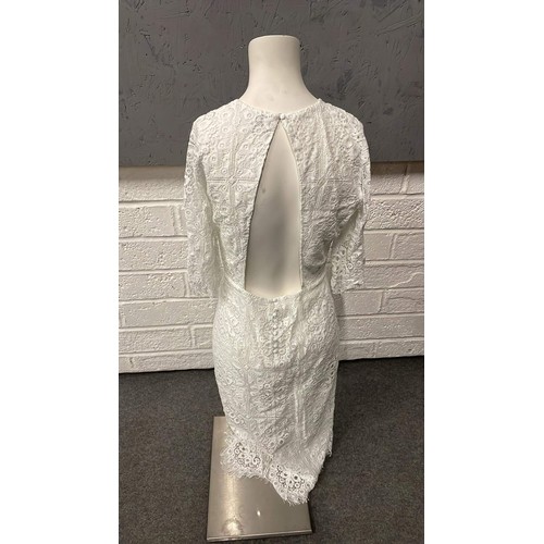 145 - White lace dress - tagged