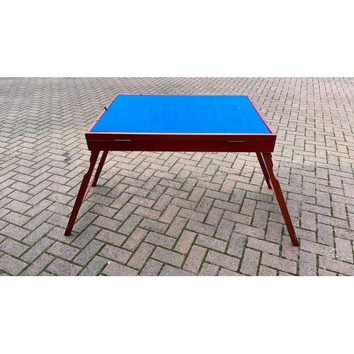 311 - FOLDING  PUZZLE TABLE WITH BLUE FINISH