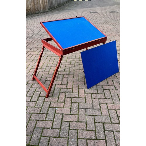 311 - FOLDING  PUZZLE TABLE WITH BLUE FINISH