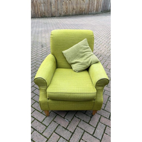 313 - GREEN ARM CHAIR