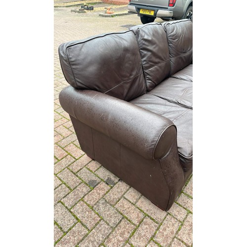 328 - BROWN USED SOFA