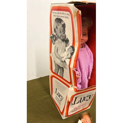 85 - LARGE USED BOXED LUCY DOLL UNCHECKED