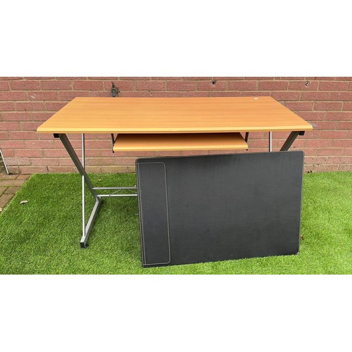 367 - BEECH EFFECT OFFICE DESK