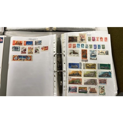 96 - FOUR FOLDERS OF A LIFE TIME COLLECTION OF WORLD WIDE STAMPS SEE ALL PICTURES