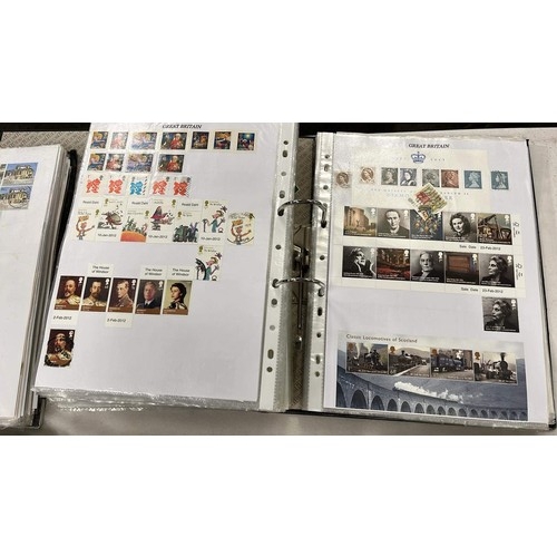 96 - FOUR FOLDERS OF A LIFE TIME COLLECTION OF WORLD WIDE STAMPS SEE ALL PICTURES