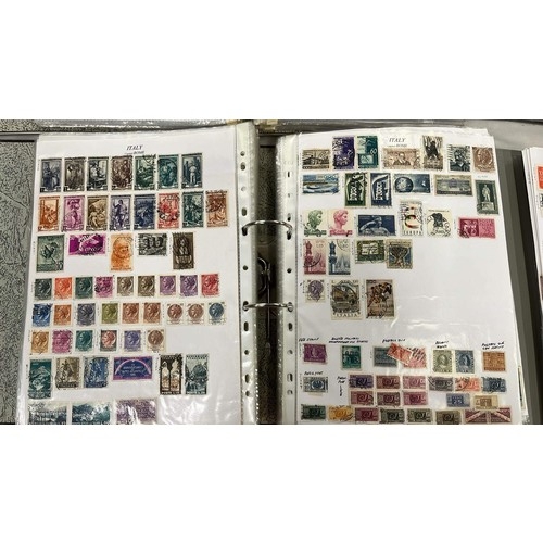 96 - FOUR FOLDERS OF A LIFE TIME COLLECTION OF WORLD WIDE STAMPS SEE ALL PICTURES