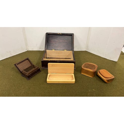 51 - FOUR WOODEN BOXES