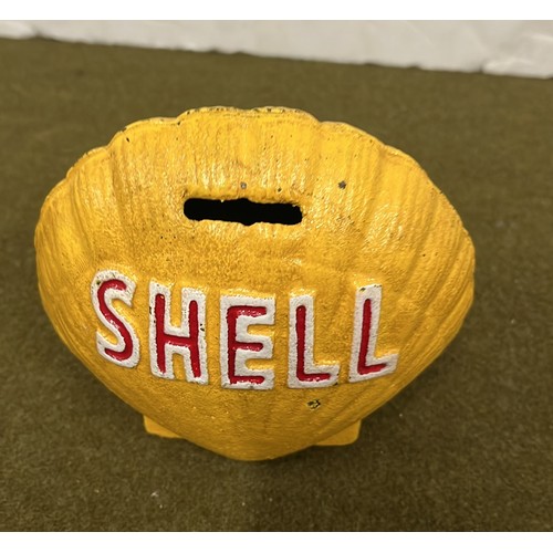 9 - CAST METAL SHELL MONEY BOX