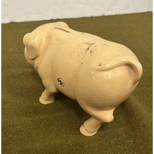 3 - CAST METAL PIG MONEY BOX