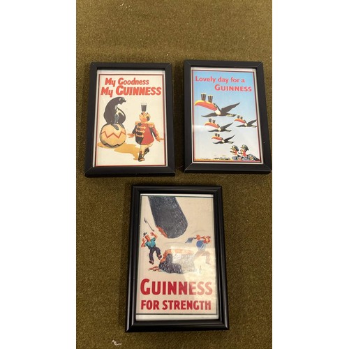 28 - TEN SMALL FRAMED GUINNESS ADVERTS