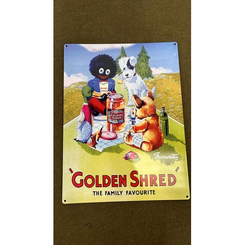 25 - GOLDEN SHRED SIGN