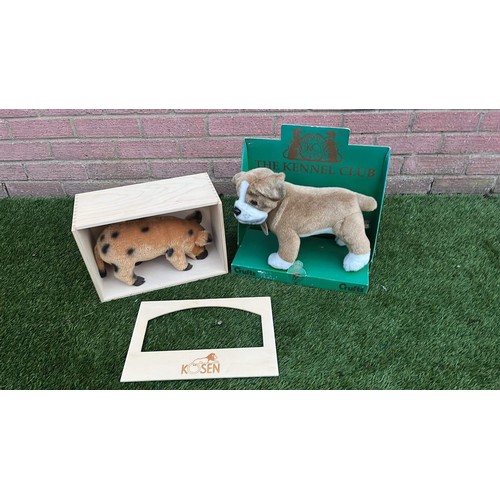 42 - LARGE PIG AND DOG BOXED