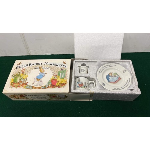 63 - WEDGWOOD PETER RABBIT NURSERY SET SEE ALL PICTURES