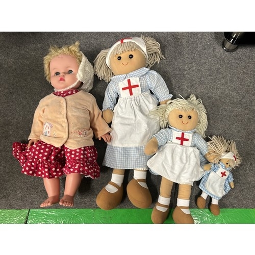 33 - NURSE RAG DOLLS  AND OTHER DOLL