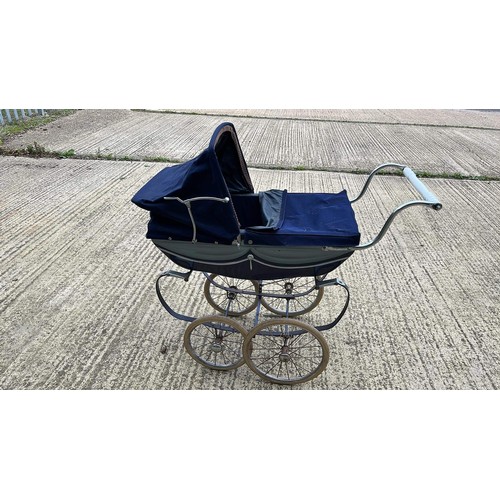 488 - SILVER CROSS PRAM IN BLUE