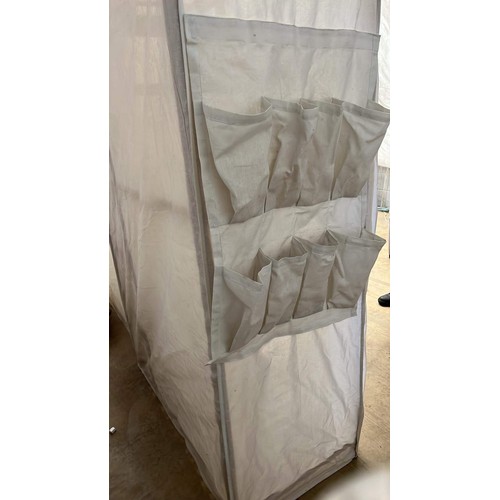 460 - TWO CANVAS WARDROBES