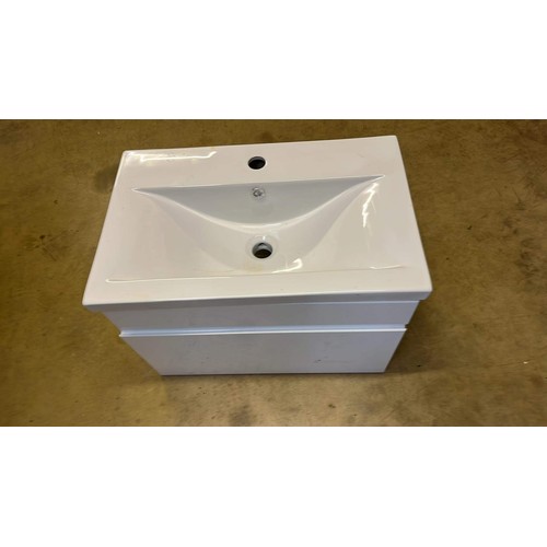 441 - UNUSED VANITY SINK IN WHITE