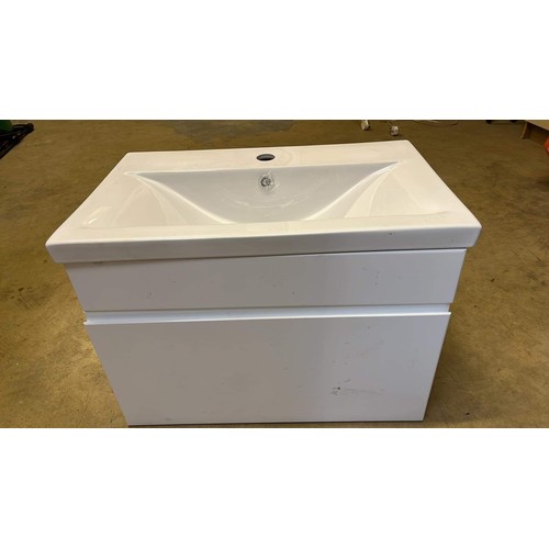 441 - UNUSED VANITY SINK IN WHITE