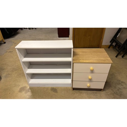 445 - SHELF AND CHEST OF DRAWERS