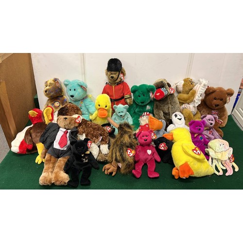 65 - 24 X CLEAN TY SOFT TOYS