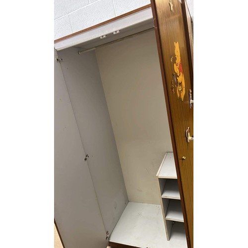 476 - TEAK EFFECT WARDROBE