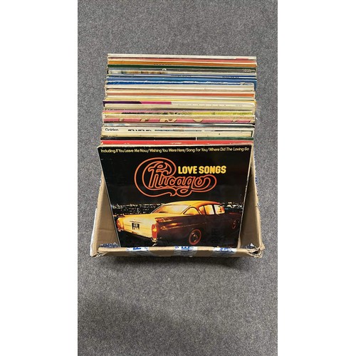 611 - BOX OF MIXED ARTIST AND MUSIC LPS