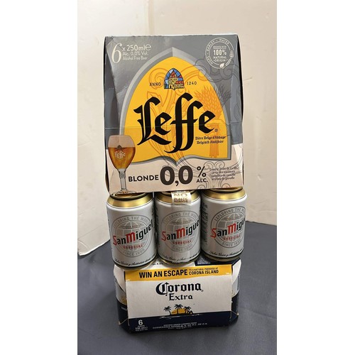 6 - BOTTLES AND CANS OF SAN MIGUEL , LEFFE AND CORONA EXTRA JUNE 24