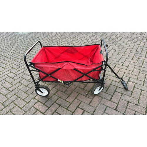 47 - FOLDING RED GARDEN / BOOT SALE CART SEE PICTURES