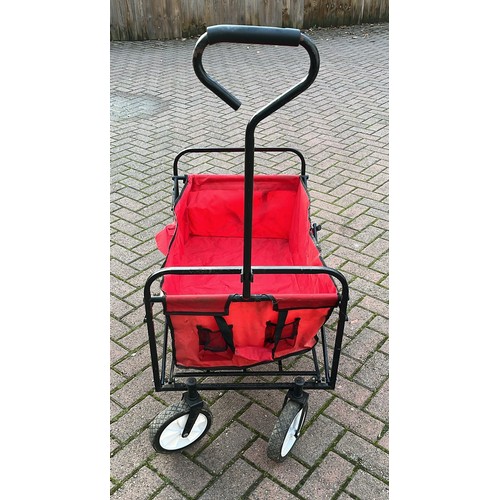 47 - FOLDING RED GARDEN / BOOT SALE CART SEE PICTURES