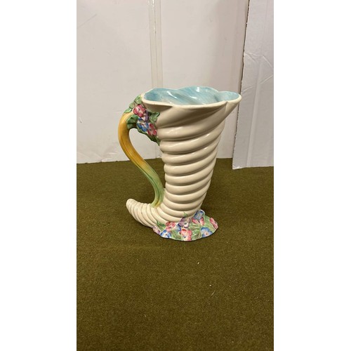 78 - TALL CLARICE CLIFF JUG / VASE SEE ALL PICTURES