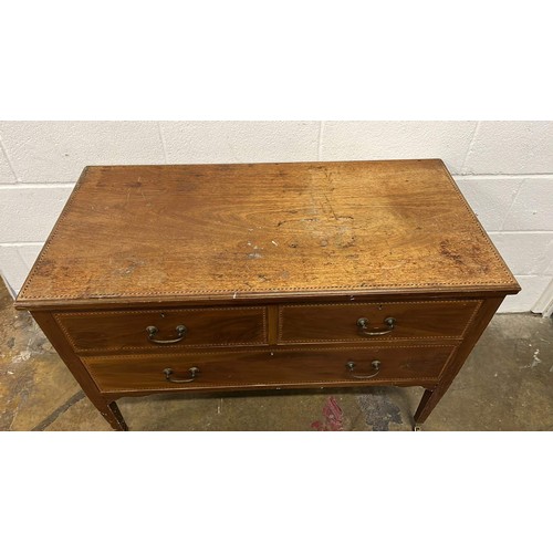 97 - EDWARDIAN THREE DRAWER CHEST